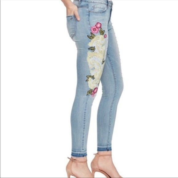William Rash Womens Sz 27 Embroidered Ankle Skinny Jean - Picture 4 of 11
